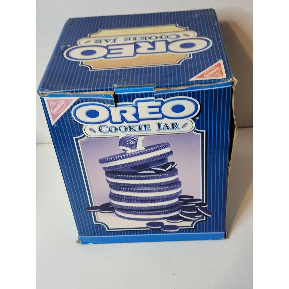 Vtg Nabisco Stacked OREO Cookie Jar Treat Container
